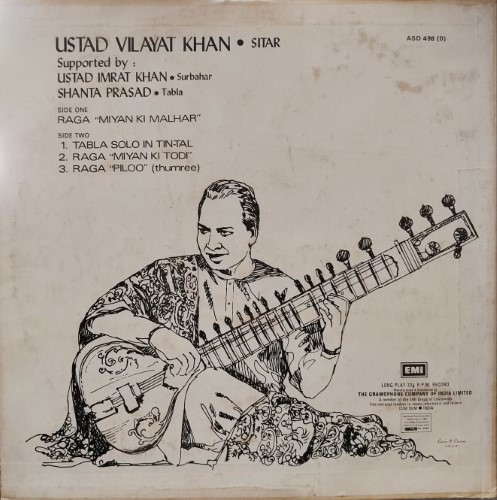 Ustad Vilayat Khan – Sitar – Vinyl World