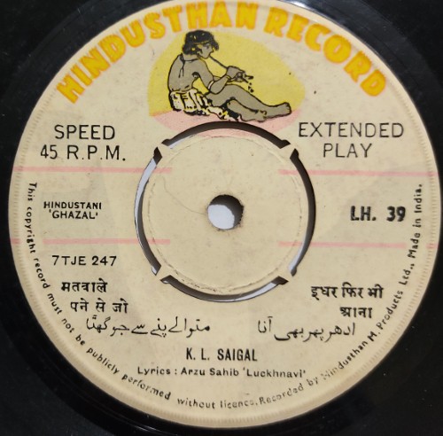 KL Saigal - Hindustani Ghazal