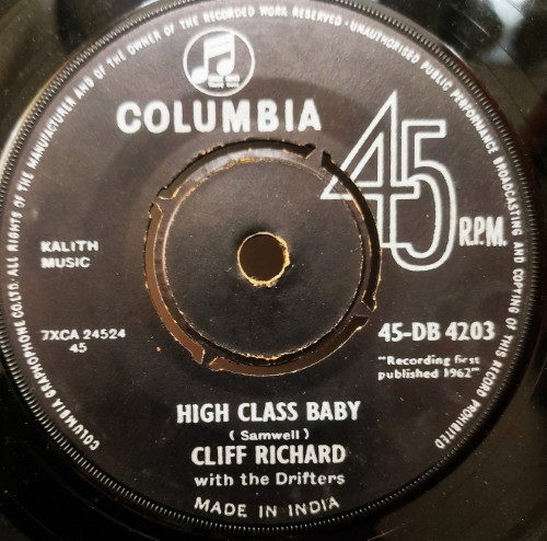 Cliff Richard : High Class Baby/My Feet Hit The Ground