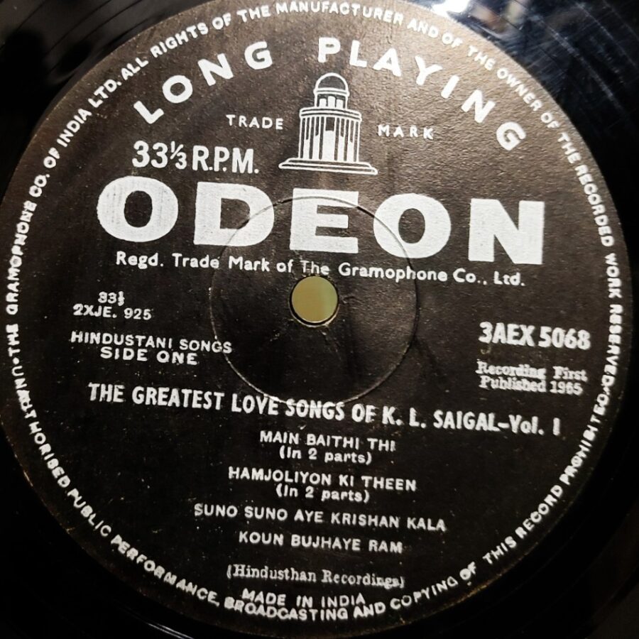 The Great Love Songs of KL Saigal Vol.1