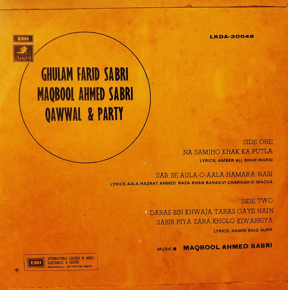 Ghulam Farid Sabri/Maqbool Ahmed Sabri Qawwal & Party - Image 2