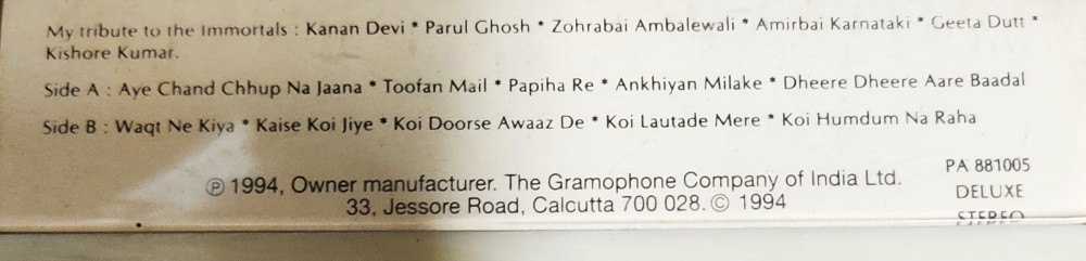 Shraddhanjali 2 - My Tribute to Immortals : Lata Mangeshkar (2 Cassettes) - Image 4