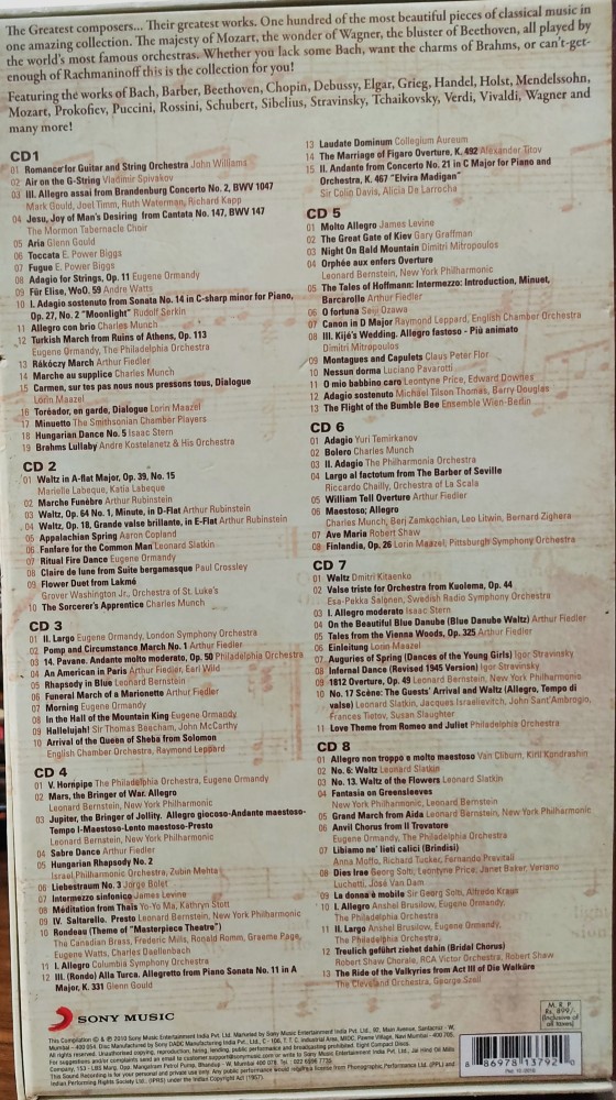 Classical 100 : The Greatest Songs - The Greatest Works (8 CD Box) - Image 2