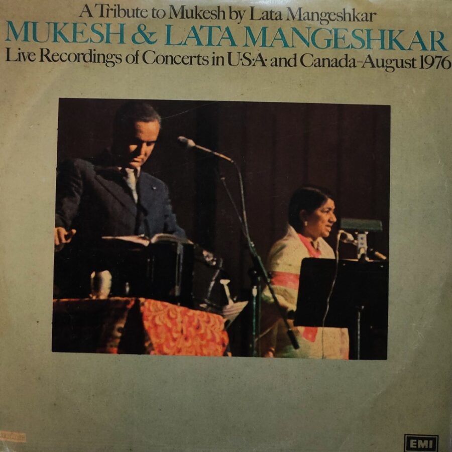 Mukesh & Lata Mangeshkar Live Recordings of Concerts in USA & Canada August 1976 (2 LP Set)