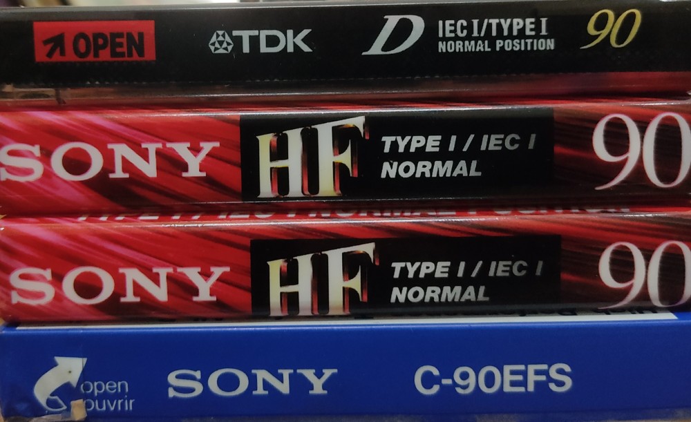 Blank Audio Cassettes - Sony HF 90/TDK D 90/Sony EF 90 (Set of 4 Cassettes) - Image 2
