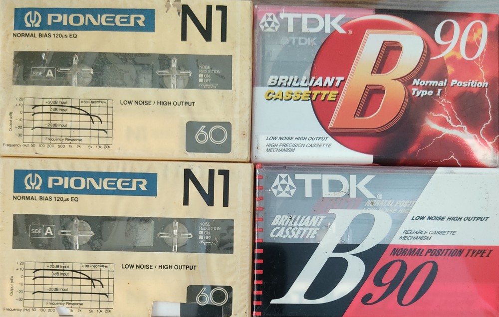 Blank Audio Cassette - TDK B 90/Pioneer N1 (Set of 4 Cassettes)