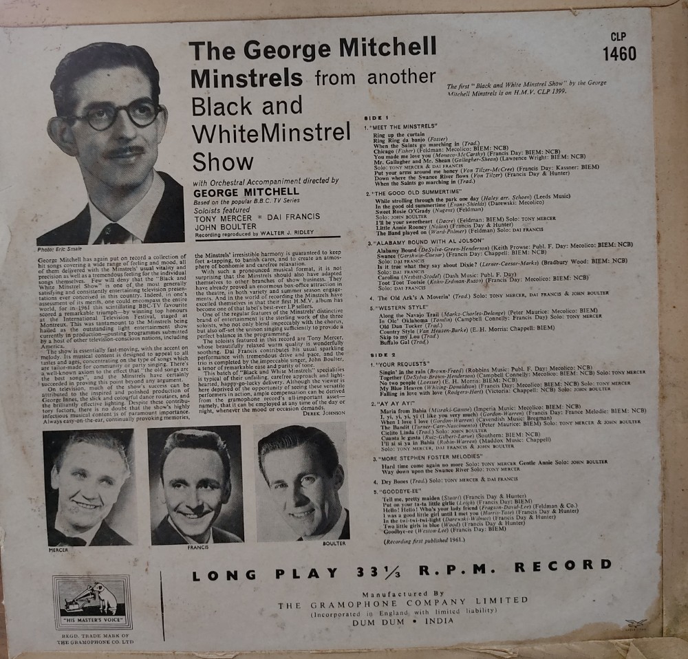 The George Mitchell Minstrels From Another Black & White Ministrel Show - Image 2