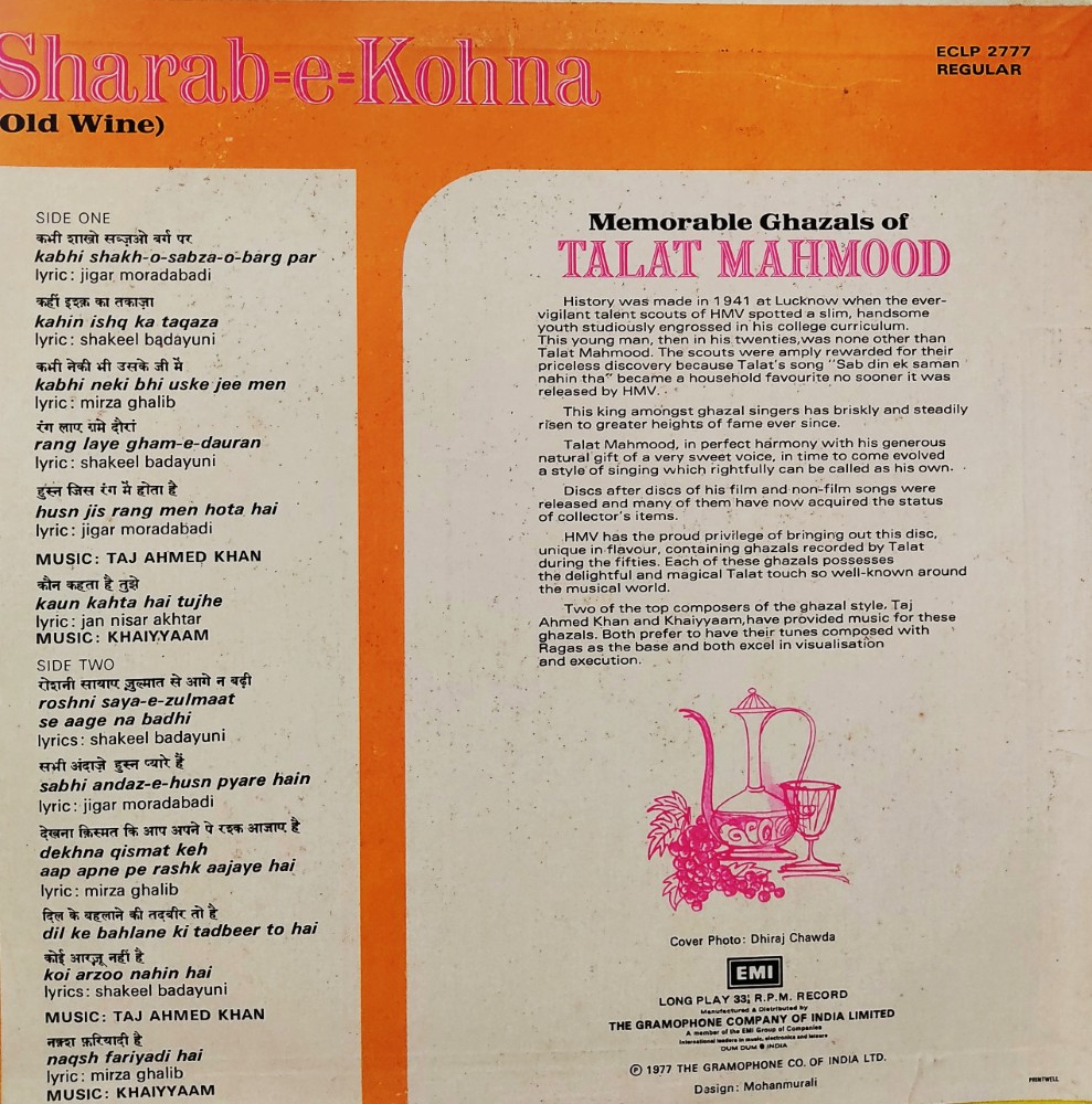 Sharab-E-Kohna : Memorable Ghazals of Talat Mahmood - Image 2