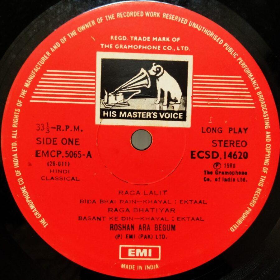 Roshan Ara Begum - Hindi Classical