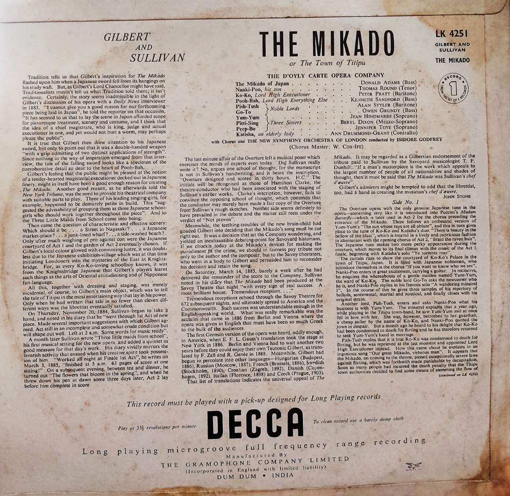 The Mikado - The D'Oyly Carte Opera Company - Image 2