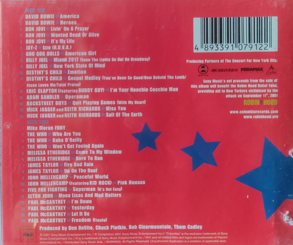 The Concert for New York City - To Benefit The Robin Hood Relief Fund (2 CD Set) - Image 2