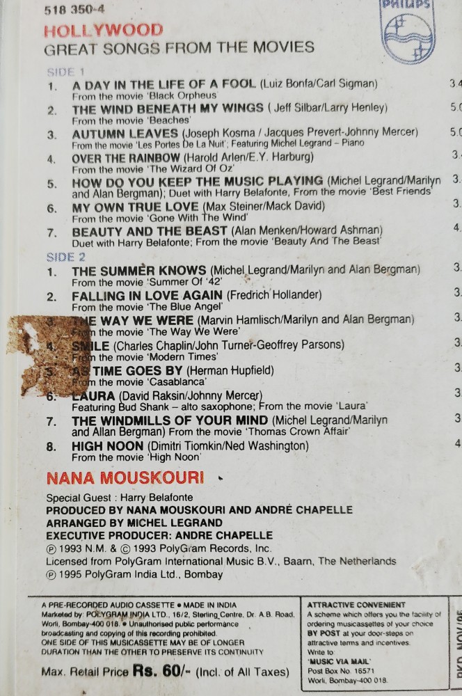 Nana Mouskouri - Hollywood Great Songs From the Movies - Image 2