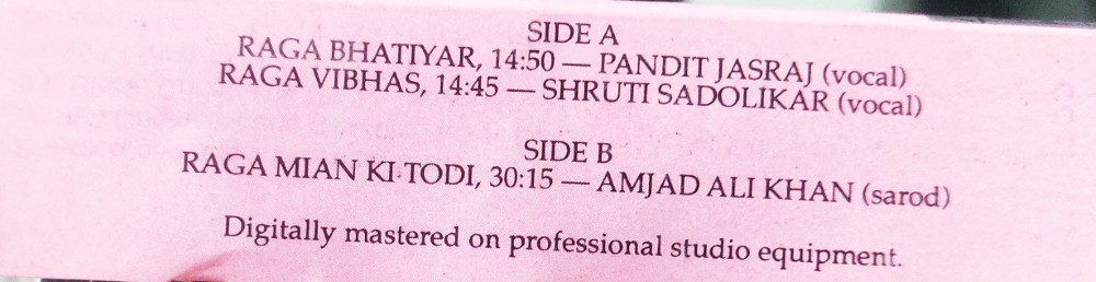 Morning Ragas Vol.2 : Amjad Ali Khan - Pt Jasraj - Shruti Sadolikar - Image 2