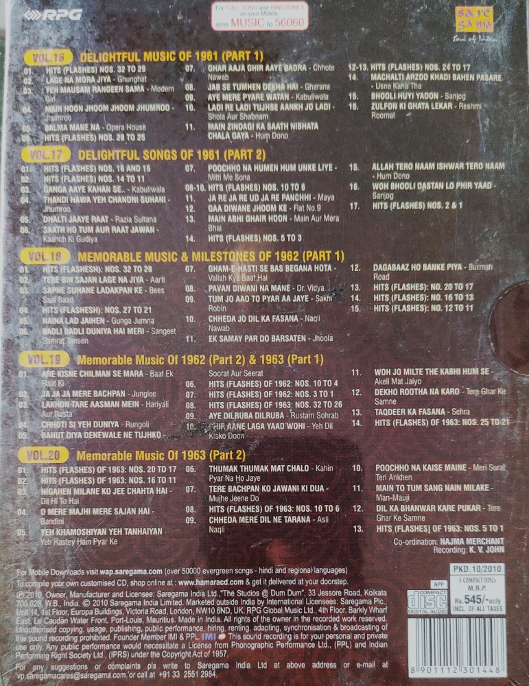 Geet Mala Ki Chhaon Mein Vol.16 - 29 (5 CD Sealed Pack) - Image 2