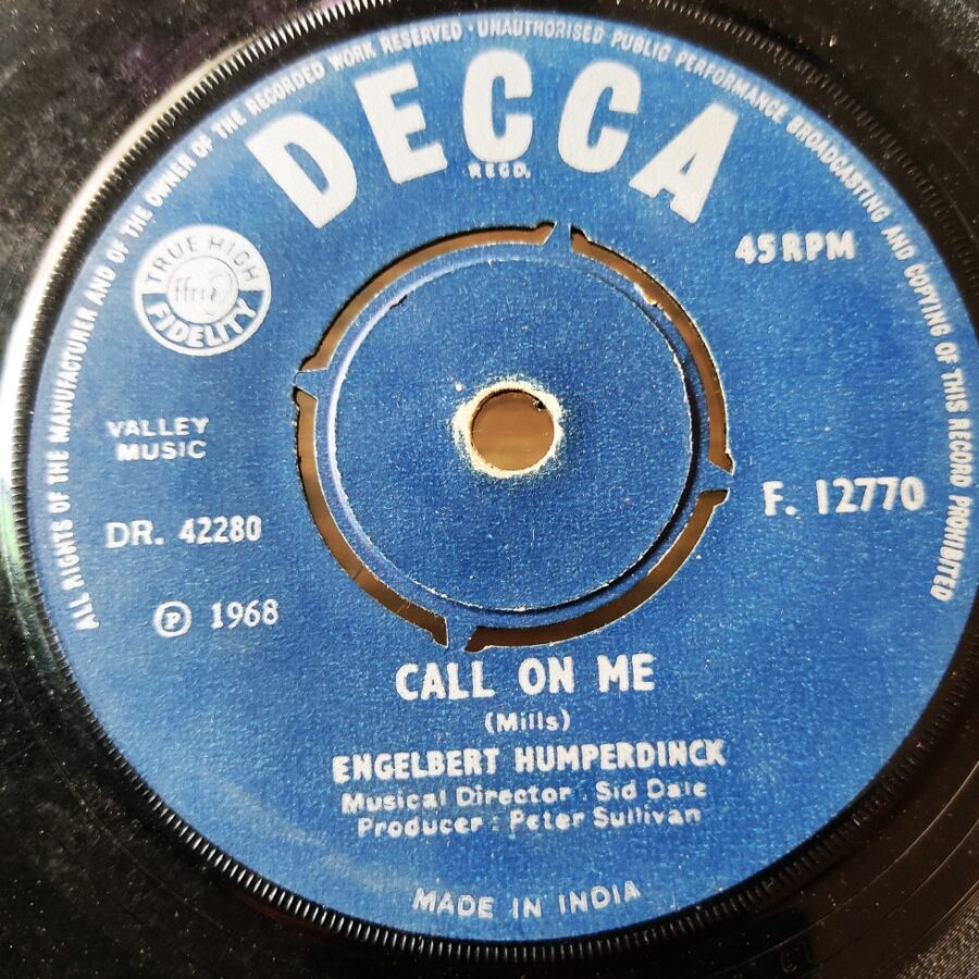 Engelbert Humperdinck : A Man Without Love/Call On Me
