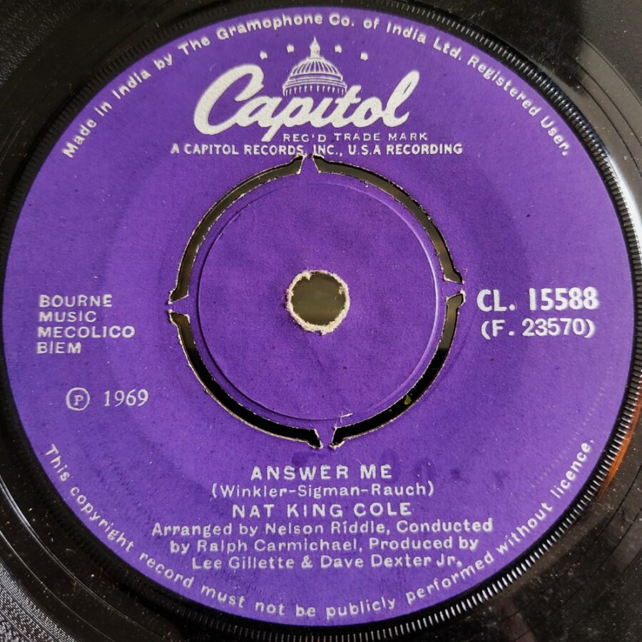 Nat King Cole : Answer Me/A Beautiful Friendship