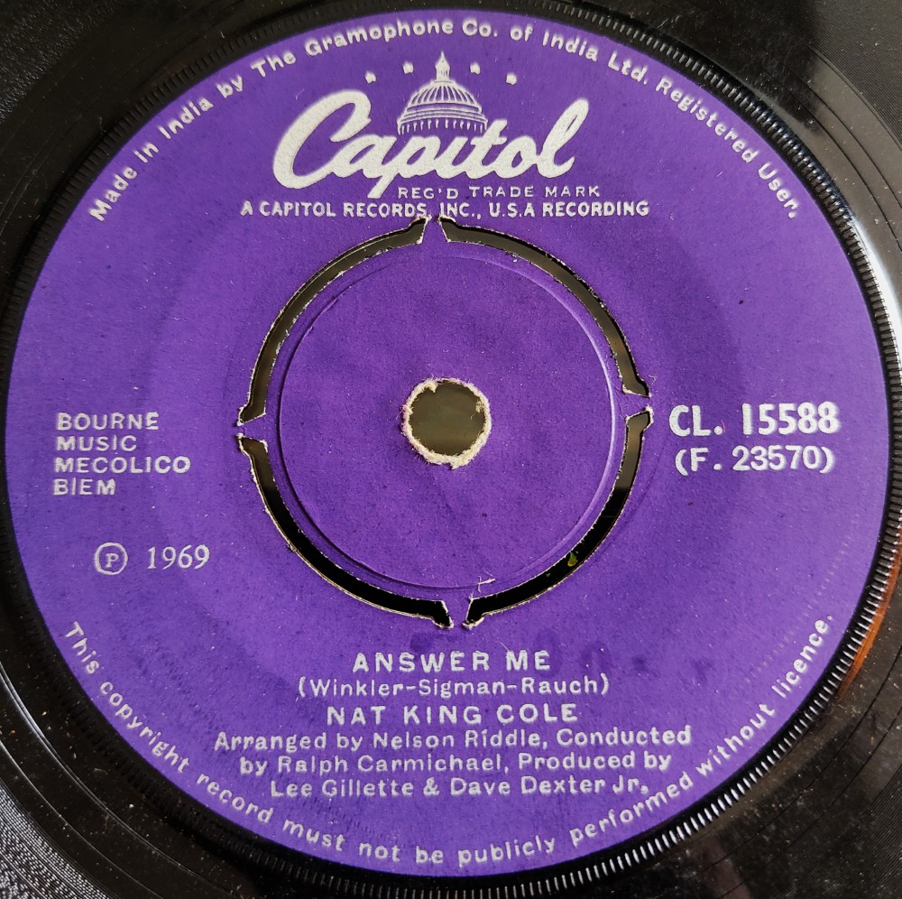 Nat King Cole : Answer Me/A Beautiful Friendship