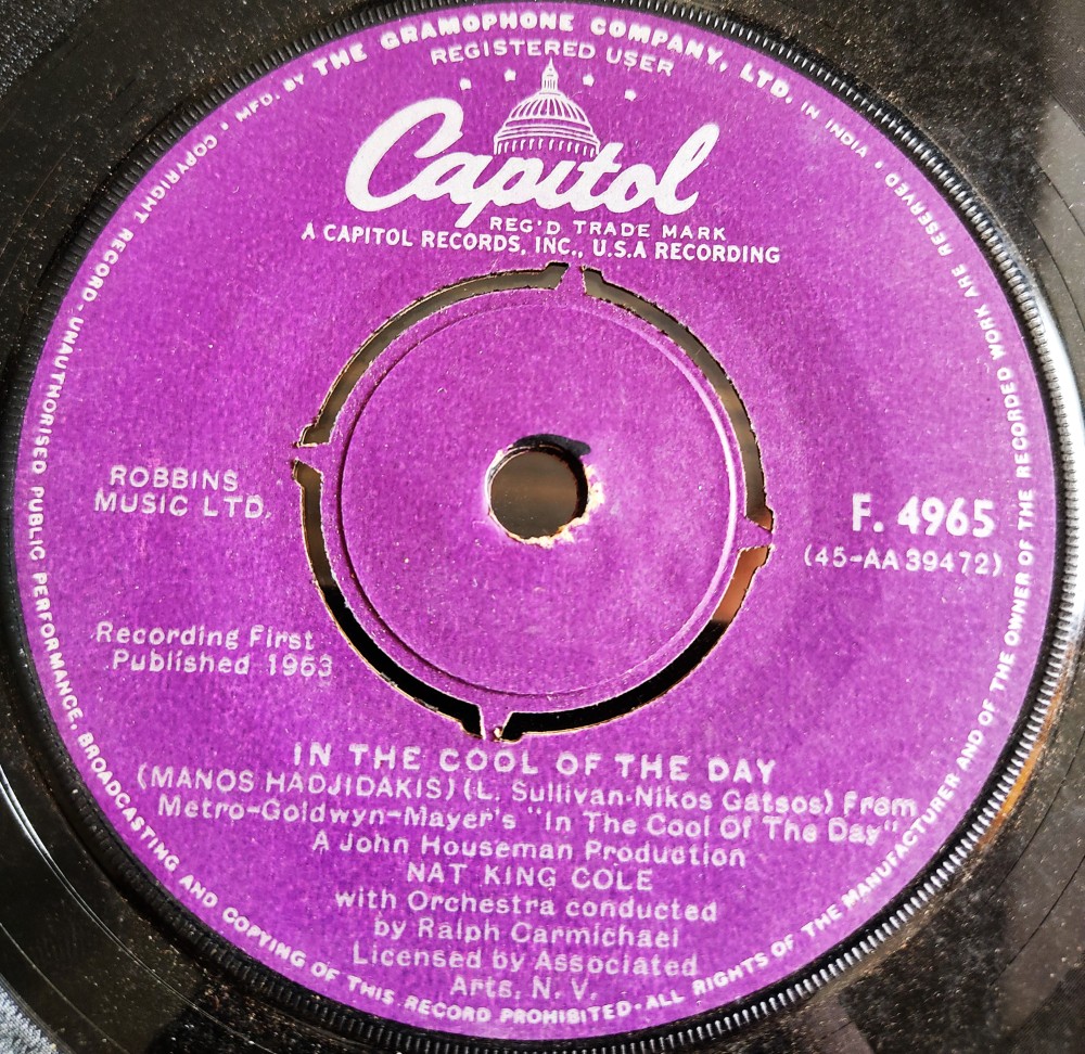 Nat King Cole : In The Cool of The day ….......