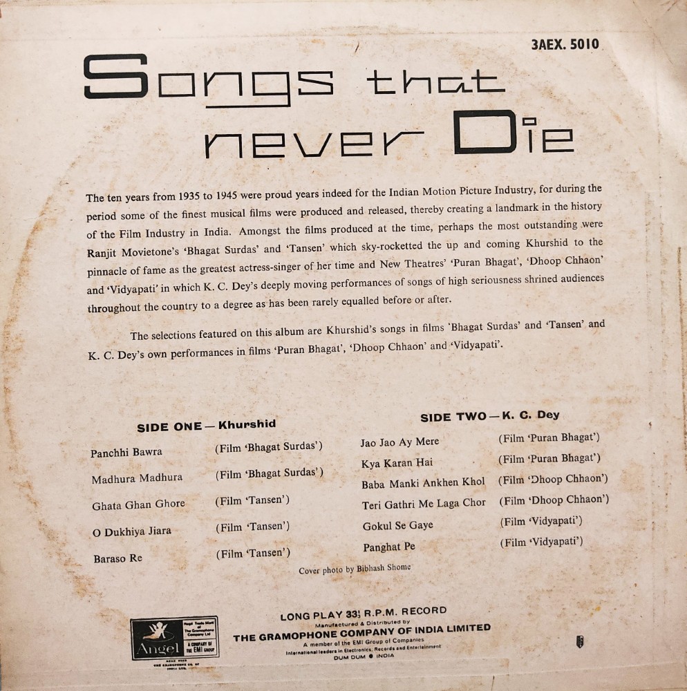 The Greatest Hits of Khurshid & KC Dey : Songs That Never Die - Image 2