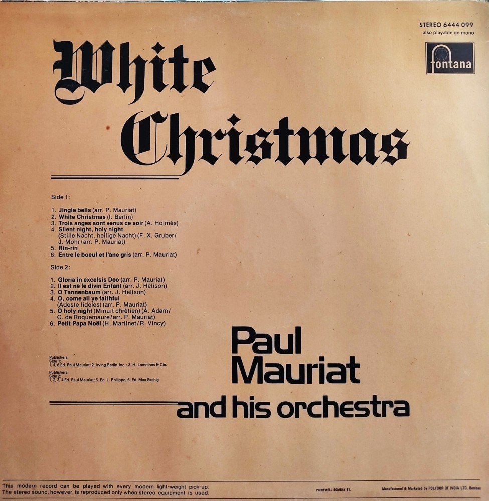 White Christmas - Paul Mauriat & His Orchestra - Image 2