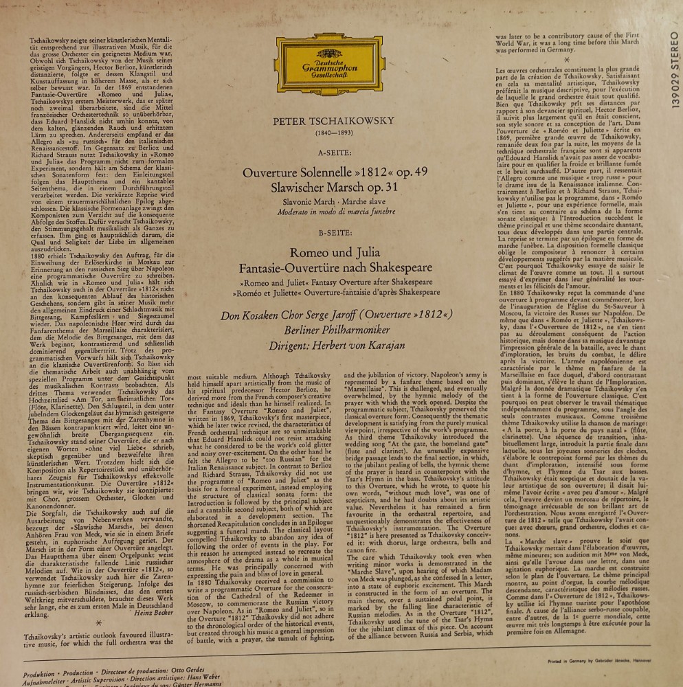 Peter Tschaikowsky : Breliner Philharmoniker - Herbert Von Karajan - Image 2