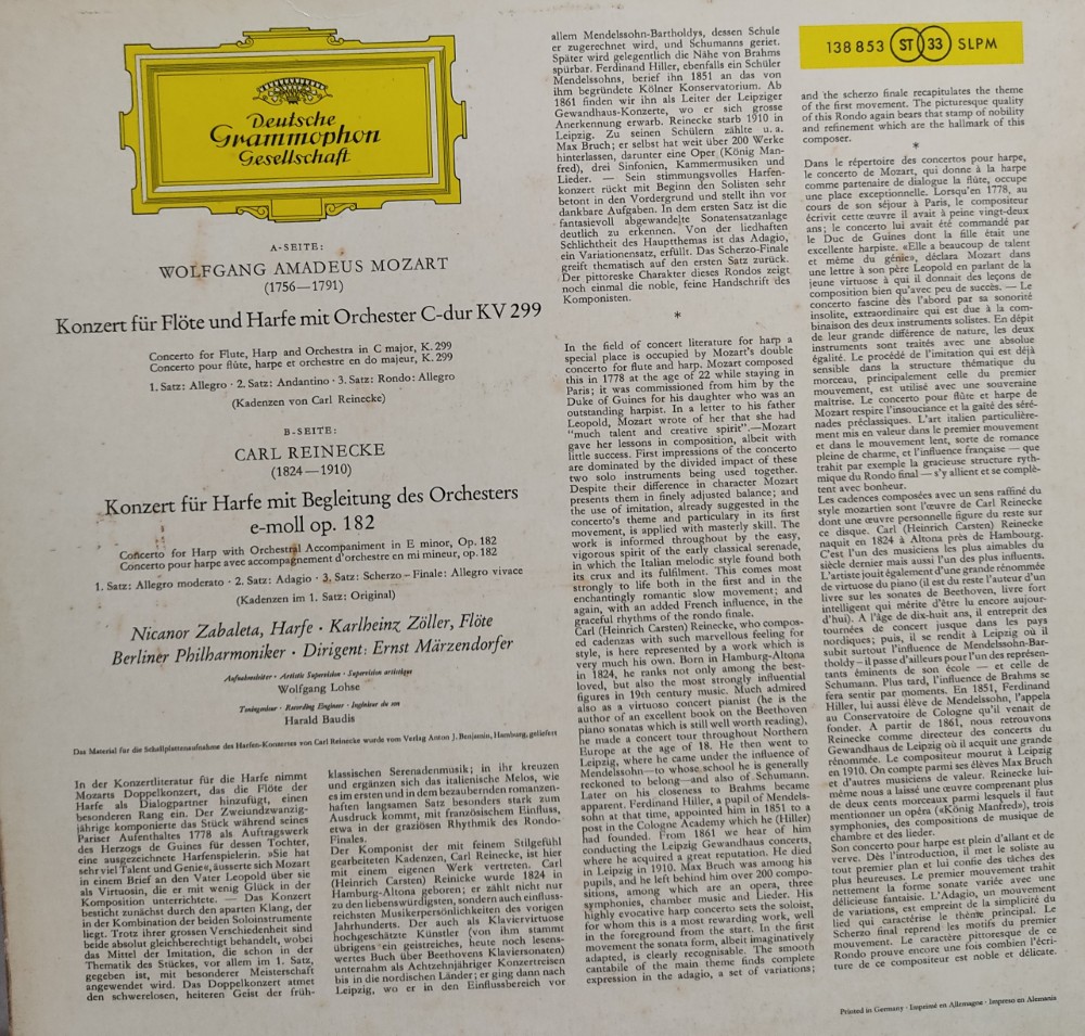 Mozart - Konzert Fur Flote Und Harfe - Image 2